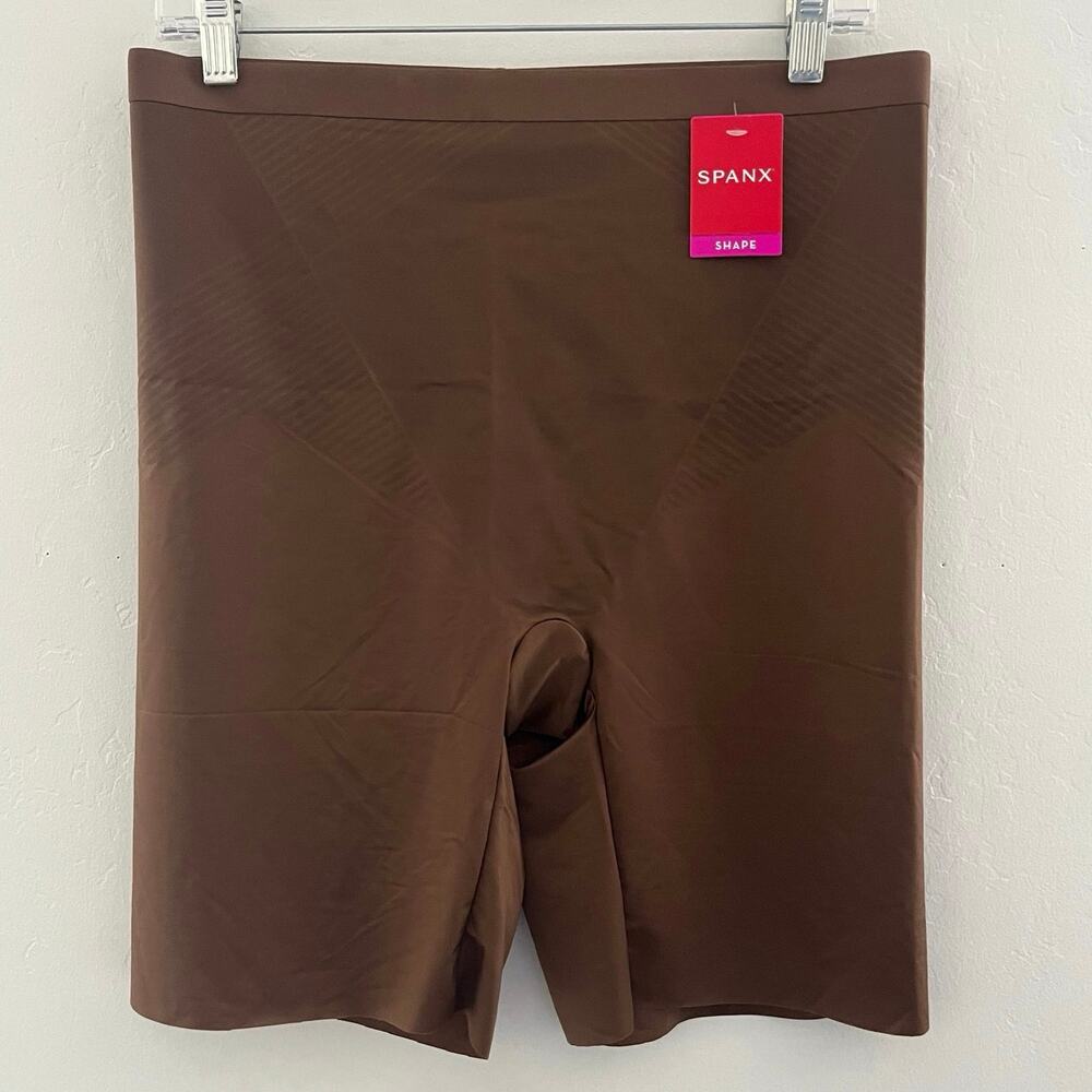 Spanx Thinstincts 2.0 Invisible Midthigh Shapewear Plus Size 2X Brown 10234R NEW